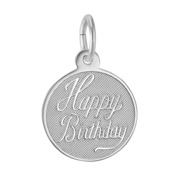 Small Happy Birthday Disc Charm