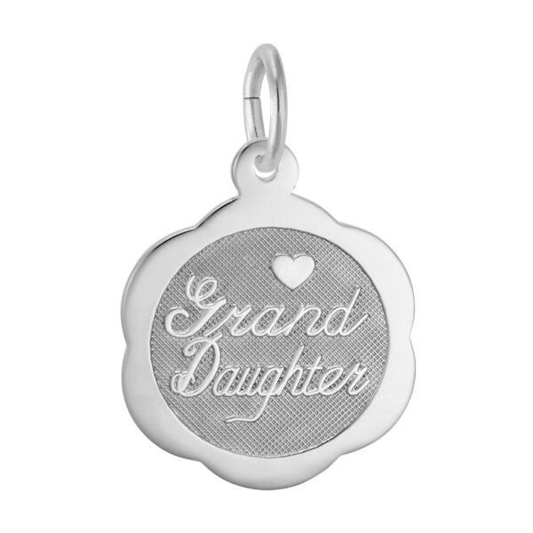 Granddaughter Scalloped Disc Charm