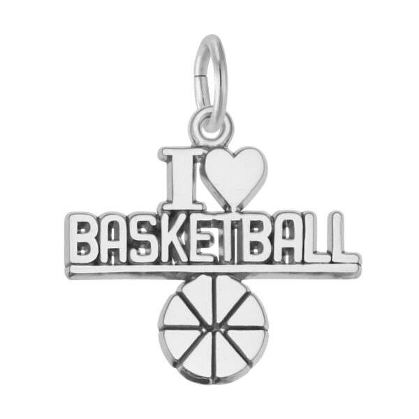 I Love Basketball Charm