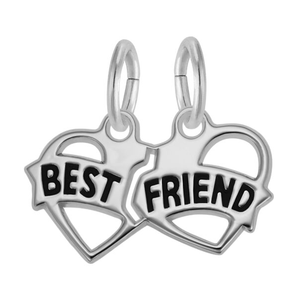 Best Friend Hearts Charm