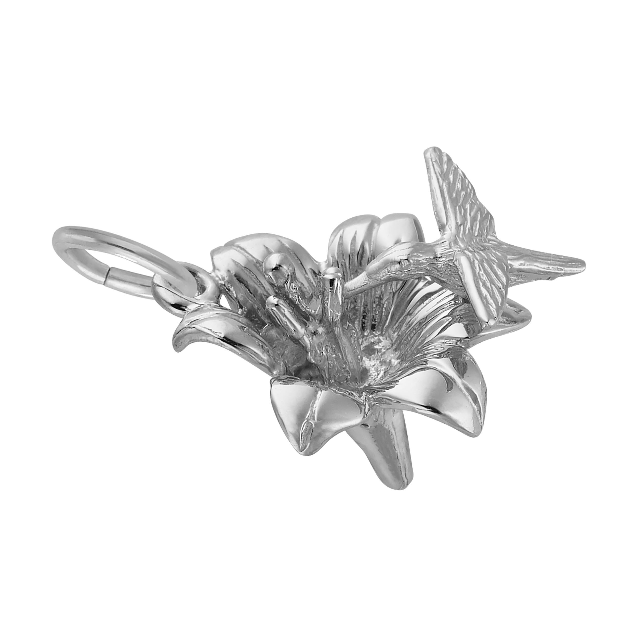 Hibiscus W/Hummingbird Charm