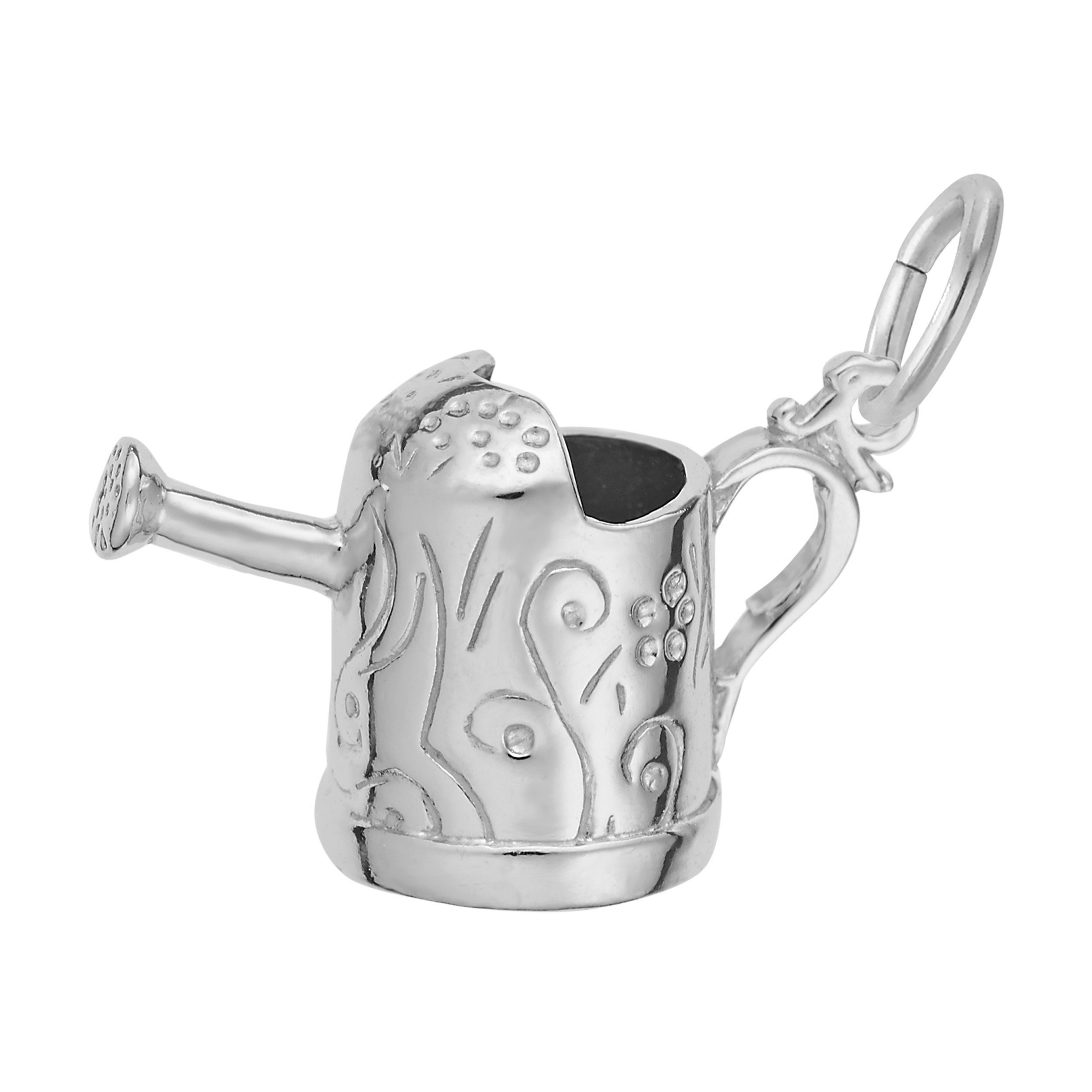 Watering Can with Swirl Decor Charm