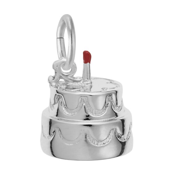 Two-Tier Birthday Cake with Candle Charm