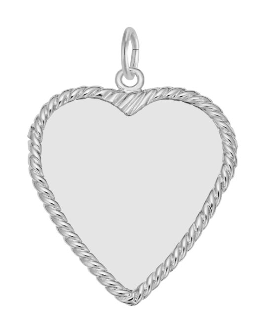 Large Classic Rope Heart Charm