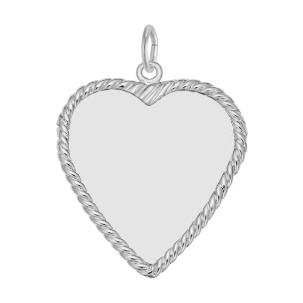 Large Classic Rope Heart Charm
