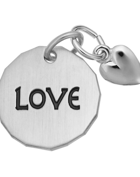 Love Tag with Heart Accent Charm