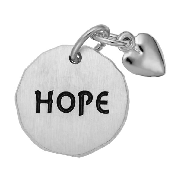 Hope Tag with Heart Accent Charm