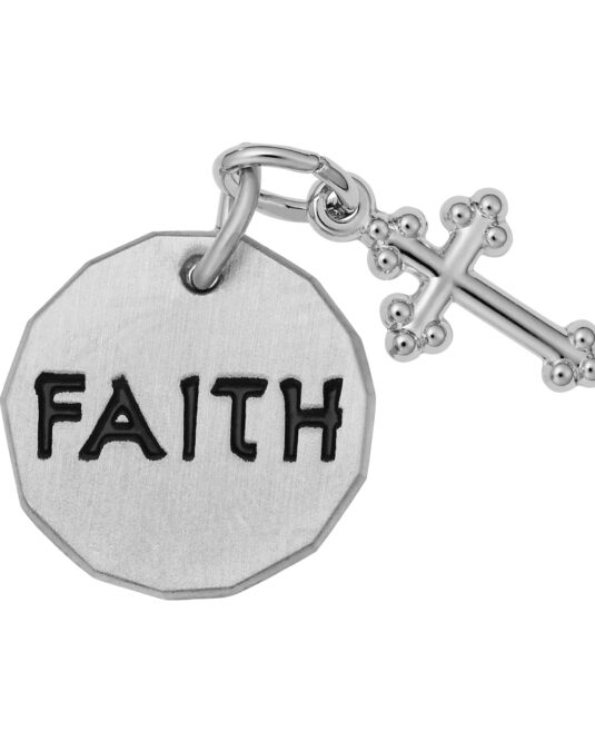 Faith Tag with Botonny Cross Accent Charm