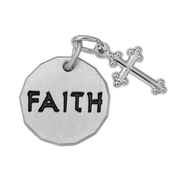 Faith Tag with Botonny Cross Accent Charm
