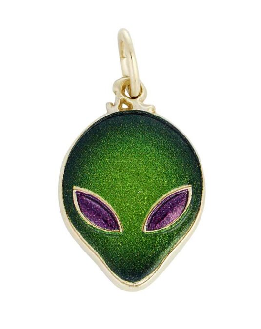 Painted Alien Head Charm