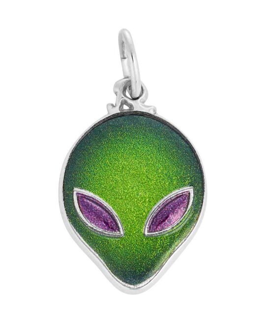 Painted Alien Head Charm