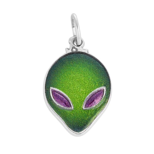 Painted Alien Head Charm
