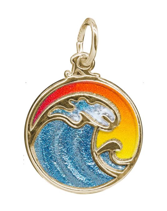 Painted Wave & Sky Charm