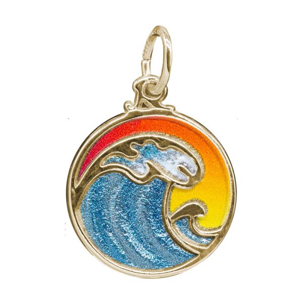 Painted Wave & Sky Charm