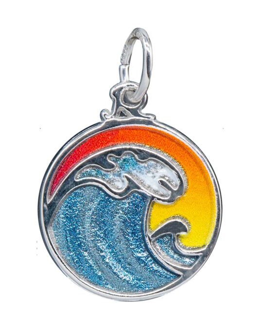 Painted Wave & Sky Charm