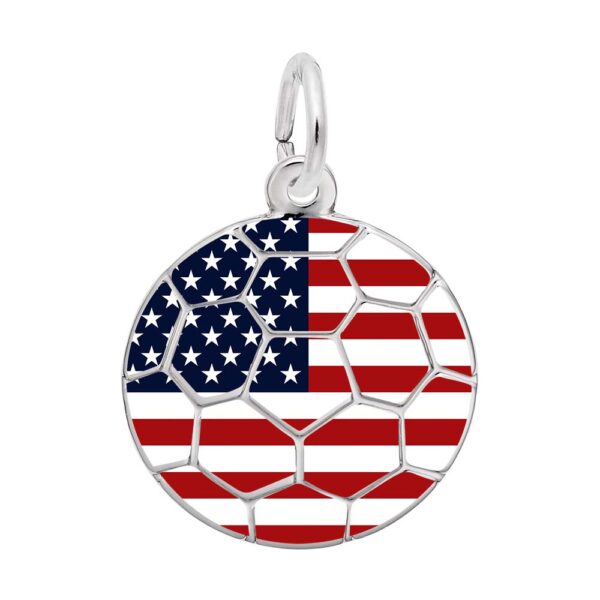 Painted World Soccer - American Flag Charm