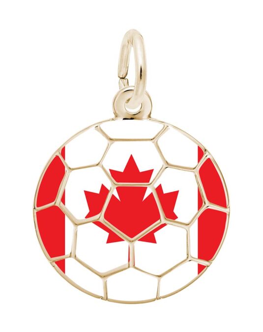 Painted World Soccer - Canadian Flag Charm