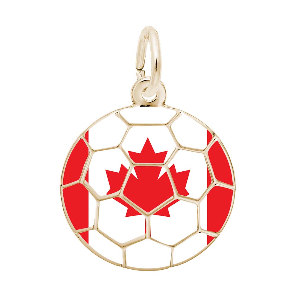 Painted World Soccer - Canadian Flag Charm - Image 1