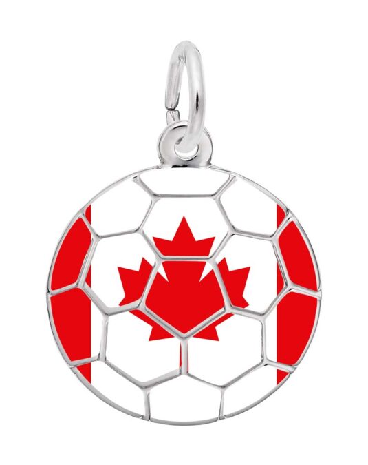 Painted World Soccer - Canadian Flag Charm