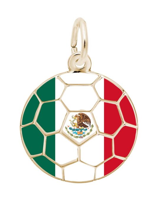 Painted World Soccer - Mexican Flag Charm