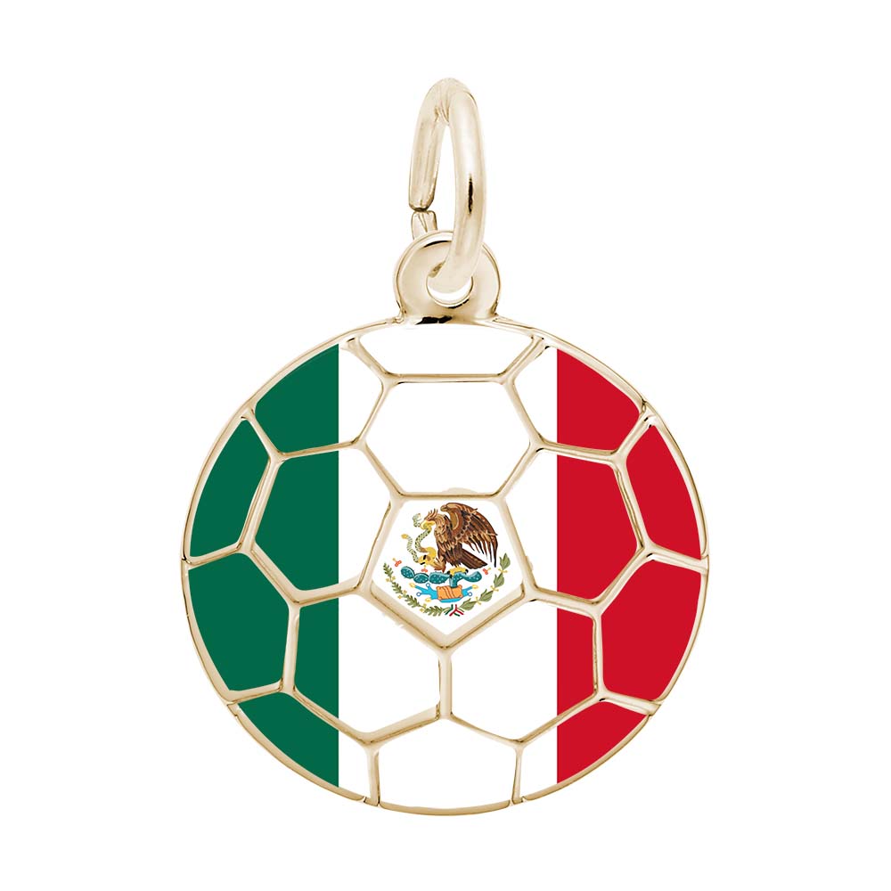Painted World Soccer - Mexican Flag Charm - Image 1